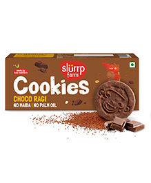 Slurrp Farm No Maida & No Refined Sugarz Choco Ragi Cookies - 88 g