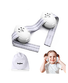 BAYBEE 2 in 1 Noise Cancellation Ear Muffs for Kids | Infant Ear Protector for Babies with 3 Adjustable Lengths & 25db Noise Reduction | Snug Fit Baby Earpads for Sleeping with Silicone Strap (Grey)