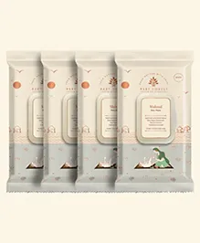 BABY FOREST Mulmul Baby Wipes Ultrasoft Water Based 3x Thicker & Softer Wipes Pack of 4 - 72 Wipes Each