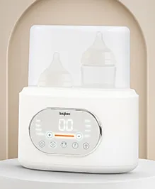 BAYBEE Duowarm 10-in-1 Bottle Warmer for Baby Milk & Food | Electric Double Bottle Sterilizer & Heater with LED Touch, Timer, Auto Shut-Off, Night Light | BPA-Free Baby Bottle Warmer