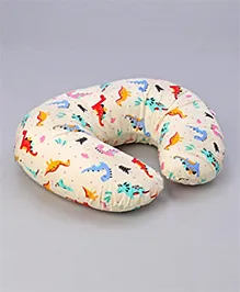 Babyhug Cotton Feeding Pillow Dinosaur Bear Print - Cream Fits upto Waist size 32 inches