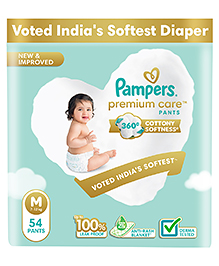 Pampers Premium Care Softest Ever Diaper Pants (M) Size - 54 Pieces