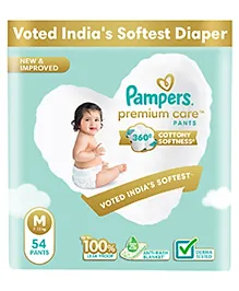 Pampers Premium Care Softest Ever Diaper Pants (M) Size - 54 Pieces
