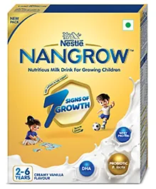 Nestle NANGROW  Nutritious Milk drink for growing children aged 2-6 years  ZERO Sucrose Contains DHA Rich in Protein & Vital Nutrients Creamy Vanilla Flavor - 400 gm