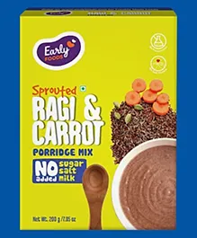 Early Foods Sprouted Ragi & Carrot Porridge Mix 200g