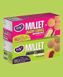 Early Foods Multigrain & Ragi Amaranth Jaggery Cookies Pack of 2 130gm each