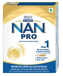 Nestle NAN PRO 1 Infant Formula with Probiotic (Up to 6 months), Stage 1-400g&nbsp; Pouch in Box