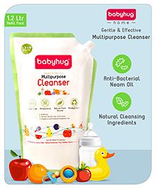 Babyhug Bottle & Veggie Cleanser Refill  1200 ml| Food-Grade| Anti-Bacterial| Plant-Based| Removes Pesticides| Essential for Teething and Crawling Todlers