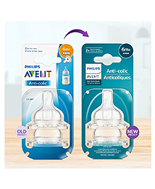 Philips Avent Anti-Colic Bottle Flow 4 Teat | Ideal for 6months+ | Pack of 2