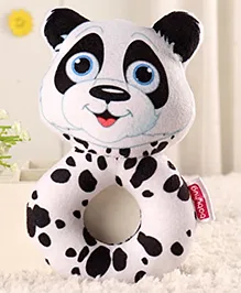 Babyhug Soft Panda Face Rattle Toy Ring for Babies|Easy-to-Hold Grip|Plush Rattle for Sensory Play|Motor Skills & Bonding|Travel Friendly |3+ Months|BIS|Black&White
