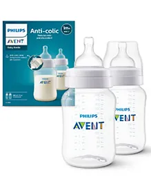 Philips Avent Anti-Colic 260ml Baby Feeding Bottle | Ideal for 1months+ | Pack of 2
