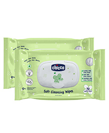 Chicco Baby Moments Bipack Fliptop Wipes Pack of 2 - 144 Pieces