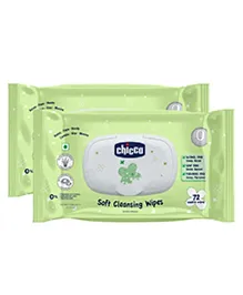 Chicco Baby Moments Bipack Fliptop Wipes Pack of 2 - 144 Pieces