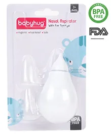 Babyhug 2-in-1 Nasal Aspirator & Ear Syringe for Babies White  Soft Tip| Safe | Hygienic | Newborns | BPA Free | Cold Relief | Easy to Clean | Travel Friendly