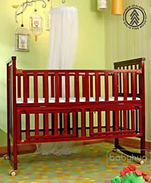 Babyhug Chester 3 in 1 Junior Bed cum Cot With Mattress- Dark Brown