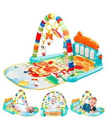 Zest 4 Toyz Play Gym Tummy Time Mat Toys Baby Musical Learning Toys Adorable Play Gym with Piano Panel Newborn Gifts for Baby 0-36 Months