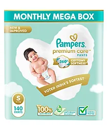 Pampers Premium Care Softest Ever Diaper Pants (S) Size - 140 Pieces