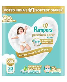 Pampers Premium Care Pants XXL 30 | No Marks Design | India's Softest Diaper