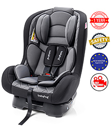 Babyhug Expedition ECE R44/04 Safety Certified 3 In 1 Convertible Car Seat With Recliner with 1 Year Warranty - Black Grey