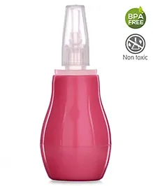 Babyhug Silicone Nasal Aspirator - Pink| Releaves Nose Block| Instatnt Relief| Baby Safe| Soft Tip| FDA Approved