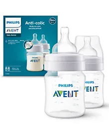 Philips Avent Anti-Colic 125ml Baby Feeding Bottle | Ideal for 0months+ | Newborn Flow | Pack of 2