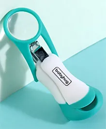 Babyhug Nail Clipper with Magnifier for Newborns & Toddlers  Green | Safe | Precise | Zoom Lens | Gentle | Manicure | Pedicure