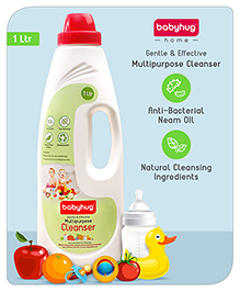 Babyhug&nbsp;Home All Purpose Neem Oil Cleanser for Baby-Safe Cleaning 1000ml | Multipurpose Surface Cleaner for Toys & Floors | kills 99.9% Germs | Anti- Bacterial | Natural | Phosphorus Free
