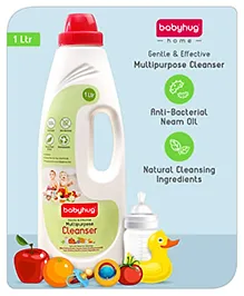 Babyhug&nbsp;Home All Purpose Neem Oil Cleanser for Baby-Safe Cleaning 1000ml | Multipurpose Surface Cleaner for Toys & Floors | kills 99.9% Germs | Anti- Bacterial | Natural | Phosphorus Free