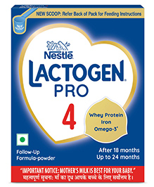Nestle Lactogen Pro 4 Powder, Follow-Up Formula With Iron, Whey Protein And Vitamins, After 18 Months Up To 24 Months, Bag-In-Box Pack - 400 g