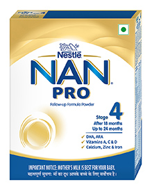 Nestle NAN PRO 4 Follow-Up Formula Powder After 18 months, Up to 24 months, Stage 4, 400g Pouch in Box