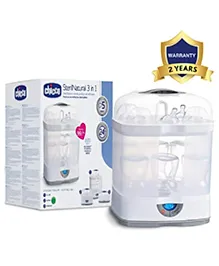 Chicco Baby Feeding Bottle Sterilizer 3 in 1 for 6 Bottles & Accessories