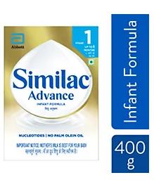 Similac Advance Stage 1 Infant Formula Milk Powder for Newborns 0-6 Months, Immune Support & Brain Development - 400g