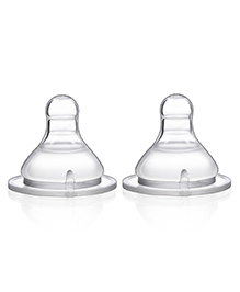 Babyhug Wide Neck Silicone Nipple Fast Flow - Pack of 2