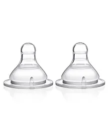 Babyhug Wide Neck Silicone Nipple Fast Flow - Pack of 2