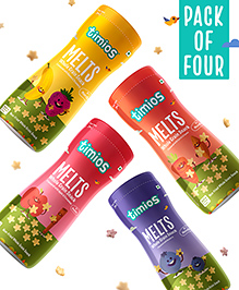 timios Melts Non-Fried No-Maida Wholegrain Snacks Assorted Pack of 4 - 50 g Each