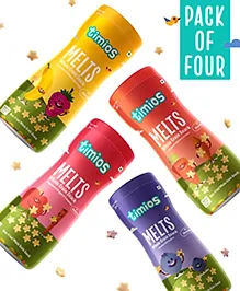 timios Melts Non-Fried No-Maida Wholegrain Snacks Assorted Pack of 4 - 50 g Each