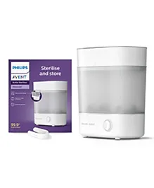 Philips Avent Advanced Electric Steam Sterilizer | Kills 99.9%* germs in 10 mins Cycle with Natural Steam Sterilization I Stays Sterile up to 24hrs