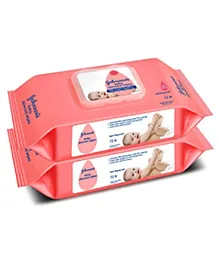 Johnson's Baby Skincare Wipes Pack of 2  - 144 Pieces