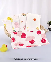 Babyhug 6 Layer Muslin Wash Cloth Pack of 5 - Multicolour