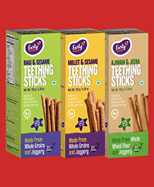 Early Foods Assorted Millet Teething Sticks Pack of 3 150gm each