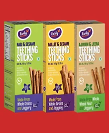 Early Foods Assorted Millet Teething Sticks Pack of 3 150gm each