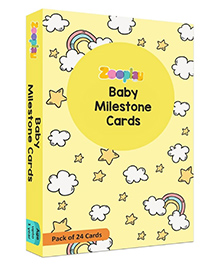 Zooplay India Baby Milestones Flashcards Pack of 24 - Multicolor 