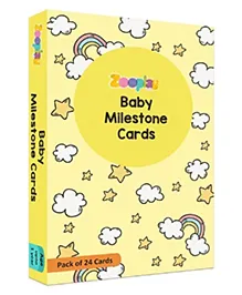 Zooplay India Baby Milestones Flashcards Pack of 24 - Multicolor 