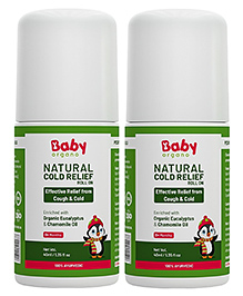 BabyOrgano Natural Cold Relief Roll On Pack of 2 - 40 ml Each