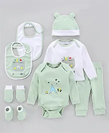My Milestones&nbsp;Infant Essentials Gift Set FS Sage Green - 8 Pieces