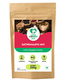 Organic Little Moppet Sathumaavu Health Mix 200g - Homemade Baby Food for Weight Gain, 6-12 Months