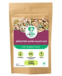 Organic Little Moppet Sprouted Sathumaavu Health Mix - Doctor Mom's Recipe, 200g for 6-12M Babies